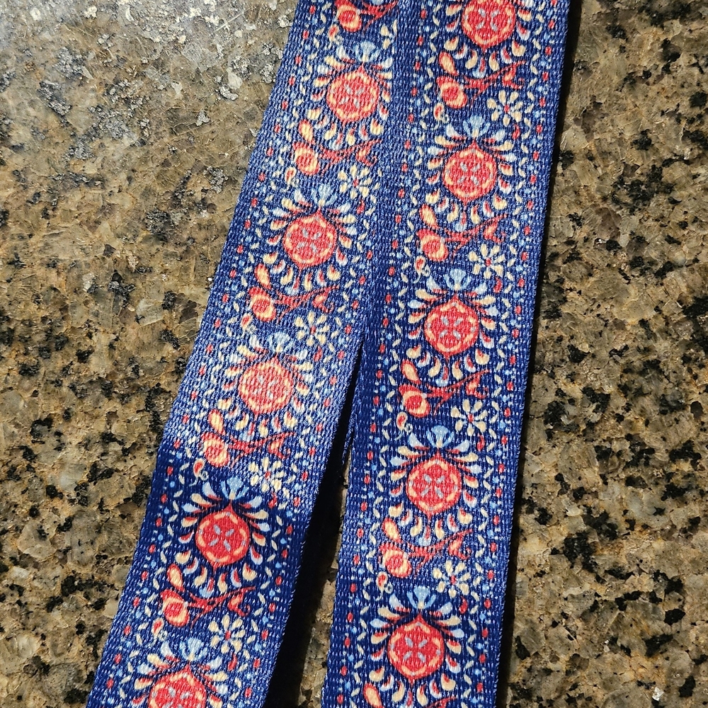 Floral Patterned Blue and Red Women's Accessory